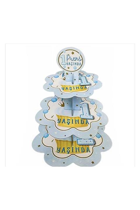 canbayhobi 1 Yaş Temalı Kek Standı Mavi