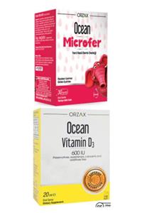 Ocaen Microfer Oral Damla 30 ml + Ocean Vitamin D3 600ıu Sprey 20 ml