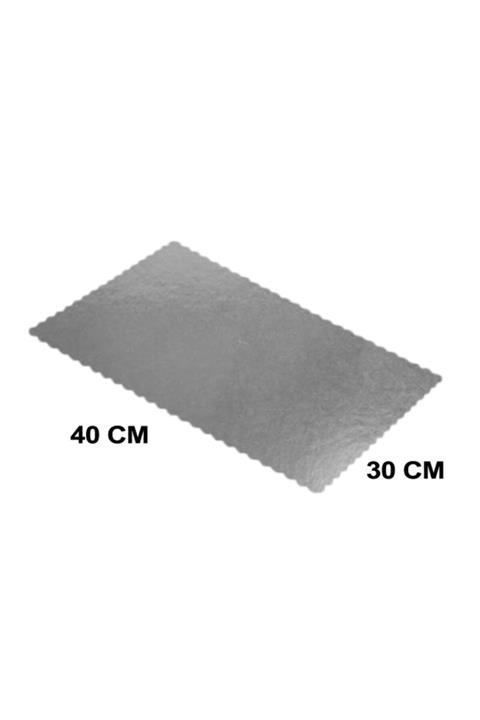 Eminonutoptanci Karton  Gümüş Pasta Altlığı 30x40 cm 3 Adet