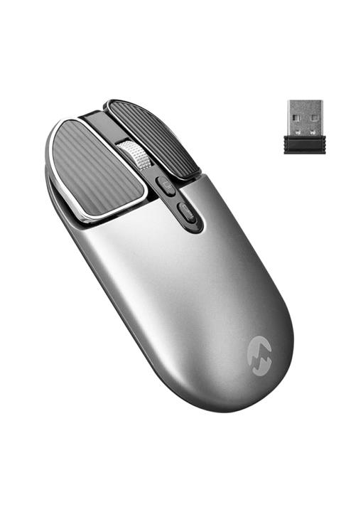 Everest Sm-620 2in1 Bluetooth 2,4ghz Şarjlı Metalik Gri Süper Sessiz Mobil-tv-pc Destekli Kablosuz Mouse