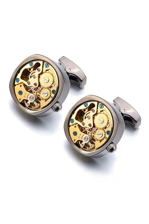 Omark Cotton Saat Mekanizması Goldiegunframe Kol Düğmesi