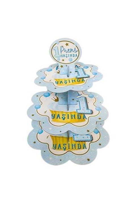 partisüs Mavi 1 Yaş Prenses Kek Standı