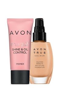 AVON Magix Makyaj Bazı + Mat Görünüm Veren Fondöten - Ivory Seti