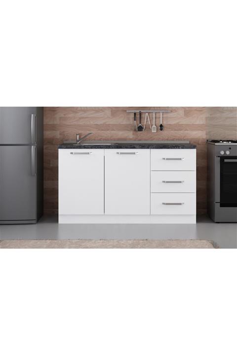 Minar 150 cm Mutfak Dolabı Beyaz 150 B2 Alt Modül