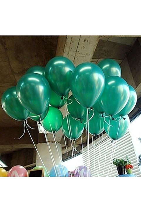 BAL10 DÜNYASI 12 Inç Metalik Koyu Yeşil Balon 10'lu