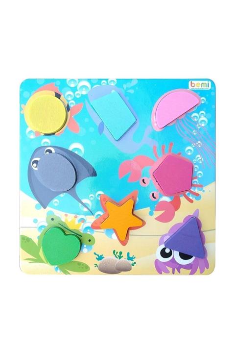 BEMİ Bebek Okyanus Hayvanları Geometrik Puzzleaa