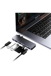 QGeeM Macbook Pro 13'' Ve 15'' 2016 Modellerine Uyumlu Usb Hub 3 Adet Usb 3.0 Çıkışı + Type-c Çıkışı