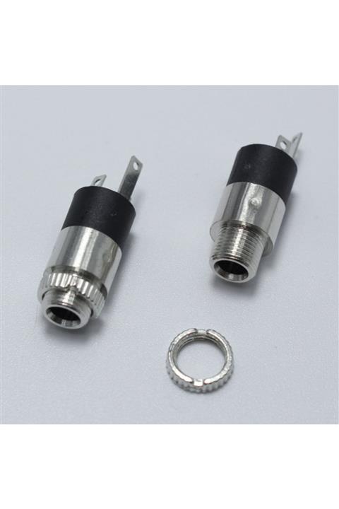 StoreX Krom Nikel 3,5mm Stereo 3.5mm 3 Pin Ses Kulaklık Mikrofon Giriş Dişi Jak Amplifikatör Vidalı