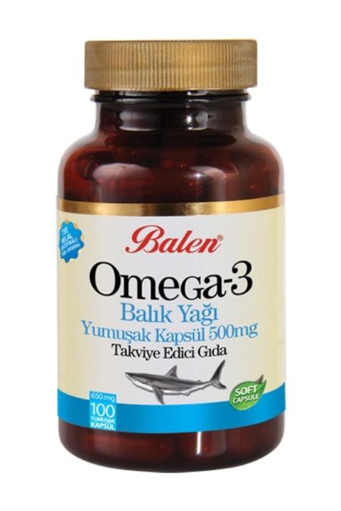 Balen Omega 3 Balık Yağı 100 Yumuşak Kapsül 650 mg Helal Sertifikalı