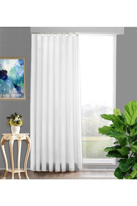 lüks House Güneşlik Lüks Seten Perde Beyaz Renk