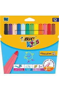 Bic Kids Visa Color Xl Yıkanabilir Keçeli Boya Kalemi 12 Renk