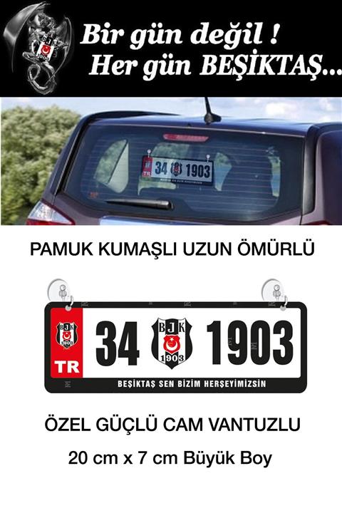 Beşiktaş Lisanslı Vantuzlu Plaka Koku