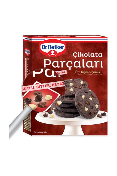 Dr. Oetker Çikolata Parçaları Sütlü Bitter Beyaz