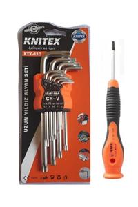 kayasanyapimarket Knıtex Yıldız-torx Anahtar Allen Alyan Takımı Uzun T10-t15-t20-t25-t27-t30 T40-t45-t50mm