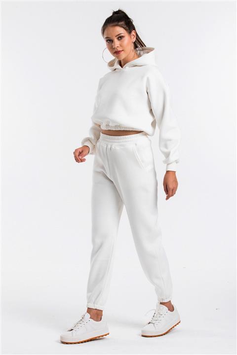 CAYA Kadın Ekru Renk Yüksek Bel Jogger Eşofman Takımı Cy84156