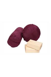 Zunkla Mor Meditasyon Minderi Ve Yoga Bolster Minderi