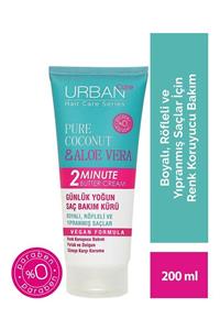 Urban Care Pure Coconut & Aloe Vera  2 Minute Butter Cream Yoğun Saç Bakım Maskesi 200 ml