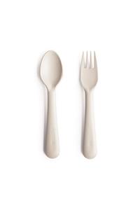 Mushie Fork And Spoon Ivory - Mushi Çatal Ve Kaşık Seti Fildişi Rengi