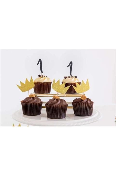 Colorofstory Wild One Siyah Gold 8'li Cupcake Çubuğu