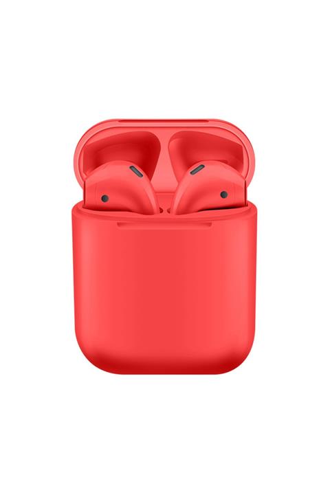 TrkTech Airpods 2. Nesil i12 Kırmızı Bluetooth Kulaklık Muhteşem Ses Performansı