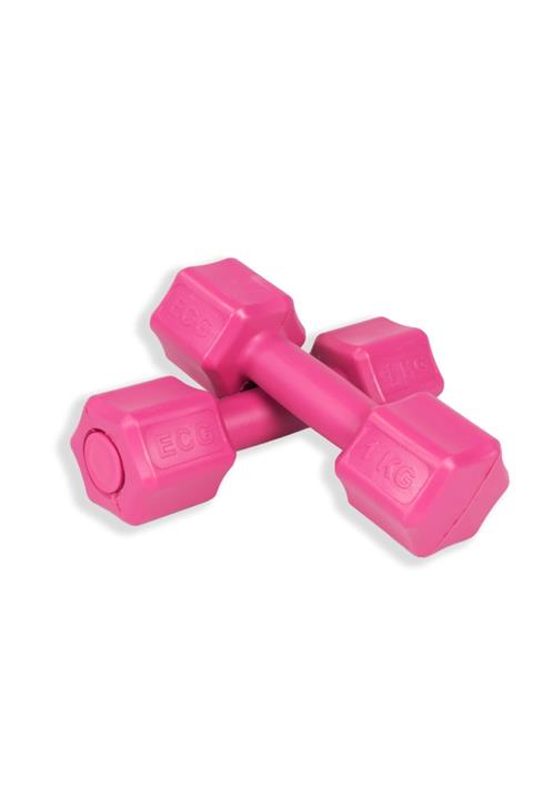 ECG Spor 1 Kg Pembe Dambıl Seti 1 Kg X 2 Toplam 2 Kg Ağırlık Seti
