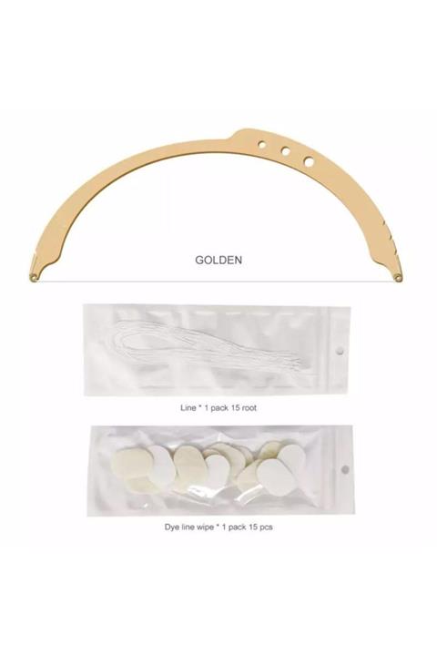 Shivabrows Kalıcı Makyaj Ve Microblading Kaş Işaretleme Ve Ölçüm Cetveli Ip Tasarımlı Line Bow Arrow Ruler Gold