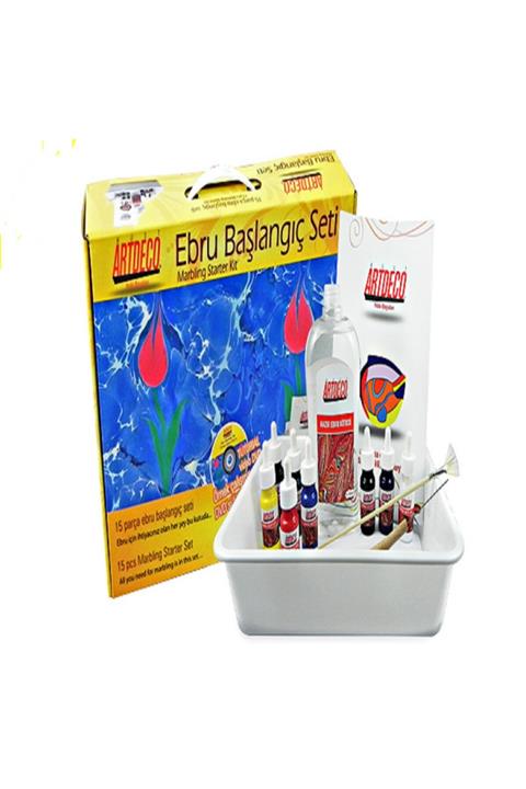 Artdeco Ebru Boyama Seti Çantalı 8li Es-8