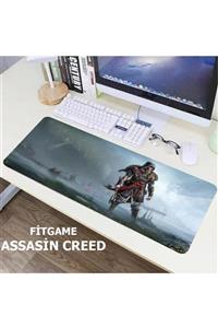 FİTGAME Assasın Creed 90x40 Cm Xxl 3mm Kauçuk Kaymaz Taban Oyuncu Gaming Mouse Pad