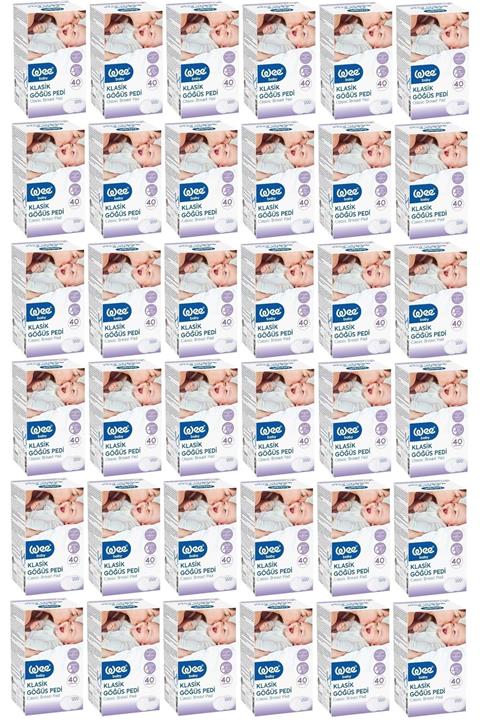 Wee Baby Klasik Göğüs Pedi (30+10'lu) 1440 Adet (36pk*40) 1 Koli