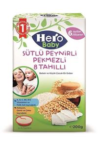Hero Baby 200 gr Sütlü Peynirli Pekmezli 8 Tahıllı Kaşık Maması