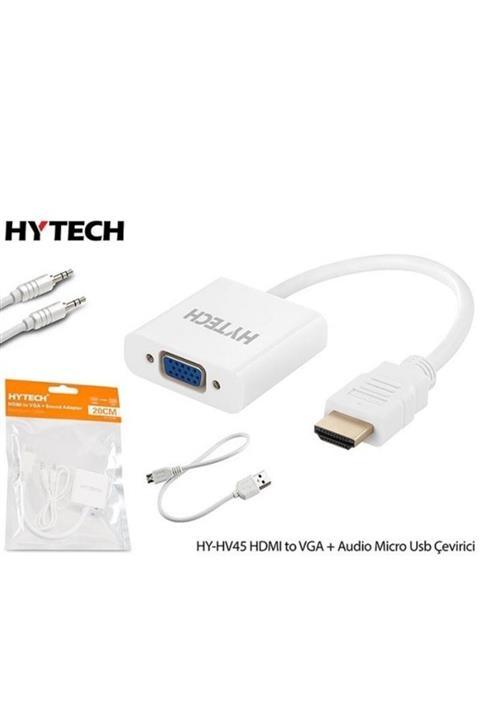 Hytech Hy-hv45 Hdmı To Vga + Audio Micro Usb Çevirici Adaptör