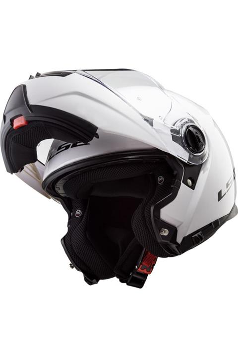 LS2 Strobe Çene Açılır Beyaz Kask