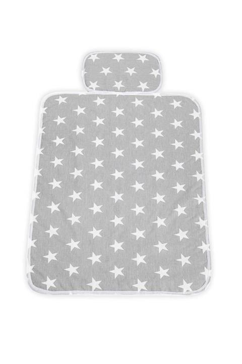 NET SALES CENTER Pratik Bebek Alt Açma Minderi Gri Yıldızlı
