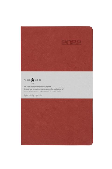Fabio Ricci 13x21cm Kırmızı Haftalık Ajanda 1032 - 2022