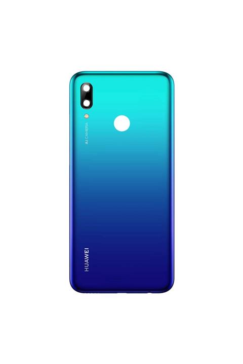 Huawei P Smart 2019 Için Kamera Camlı Batarya Kapağı - Aurora Mavisi