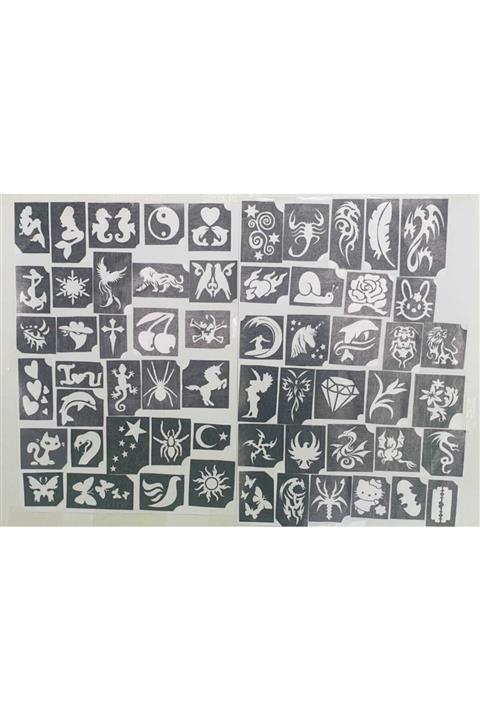 BioLasH Simli Dövme Hint Kınası Şablonu 100 Adet