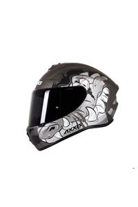 AXXIS Draken Trooper Matt Gray - Gri Kapalı Kask