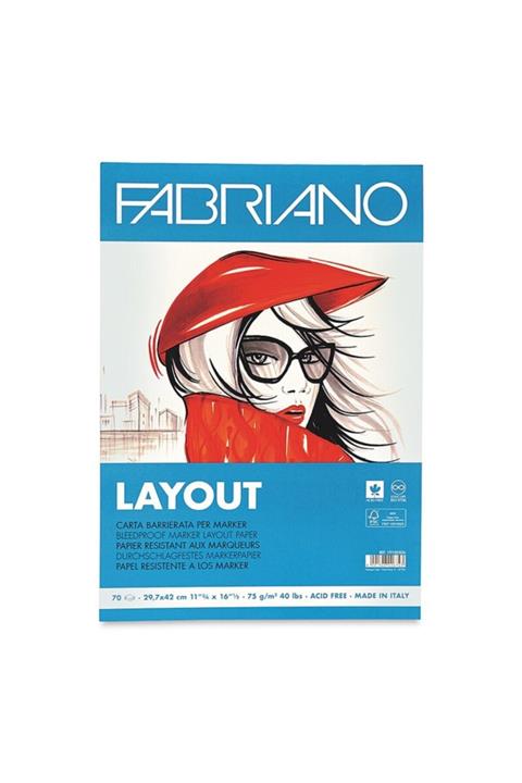 Fabriano : Blocco Layout : Markör Bloğu : A3 : 75 Gr : 70 Yaprak