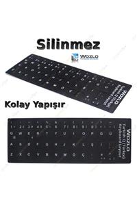 WOZLO Laptoplar Için Türkçe (q) Klavye Sticker Siyah