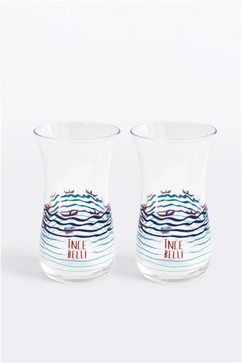 Anason İşleri Dalgalı Rakı Kadehi - Ince Belli 2'li Set
