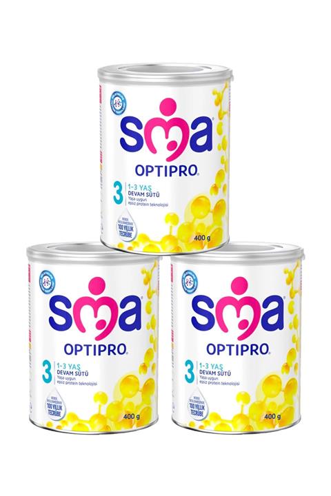 SMA 3 Numara Çocuk Devam Sütü 400 gr 3 Lü Paket