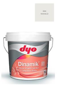 Dyo Dinamik Silikonlu Silinebilir Soft Mat İç Cephe Duvar Boyası 0666 Yeni Beliz 15 Lt