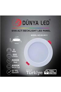 DÜNYA LED Hs.051/1 5w Sıva Altı Led Backlight Panel 6500k Beyaz Işık