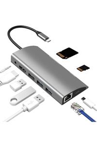 DEHALİMİTED Tw9a 9 Giriş 1 Arada Yüksek Hızlı Aktarım Esnek Tasarım Hdmı 4k Usb3.0 Type-c Hub Çevirici