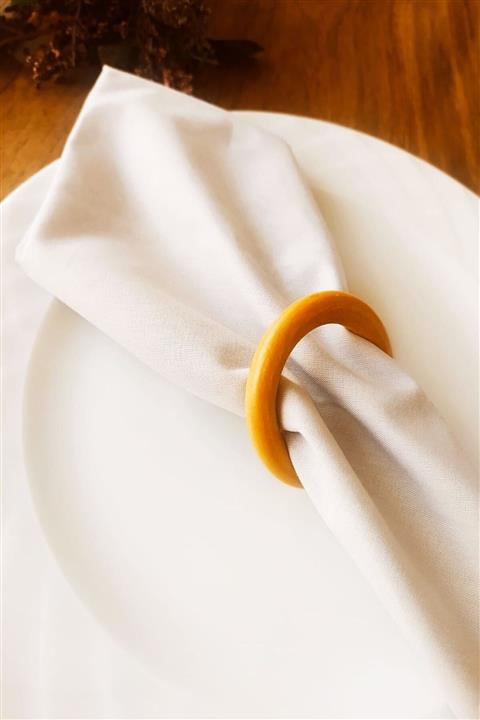 ESanat Evi 12'li Ham Işlenmemiş Halka Peçete Yüzüğü