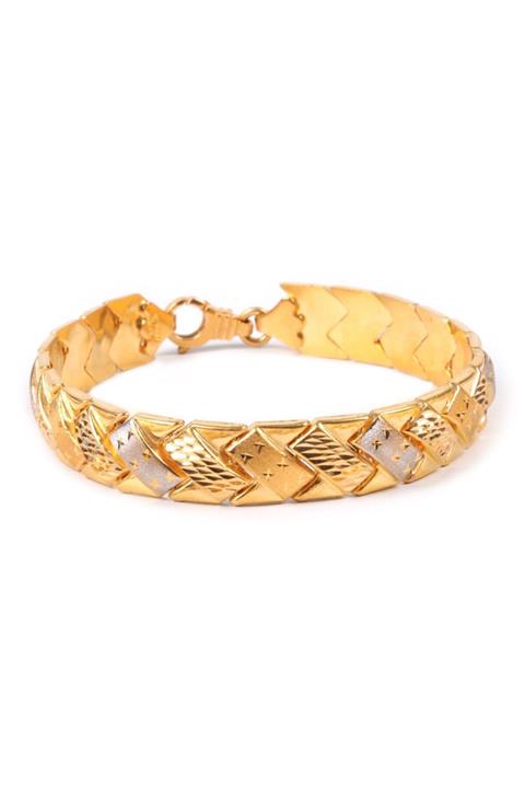 Cebeci 22 Ayar Klasik Iki Renk Bileklik