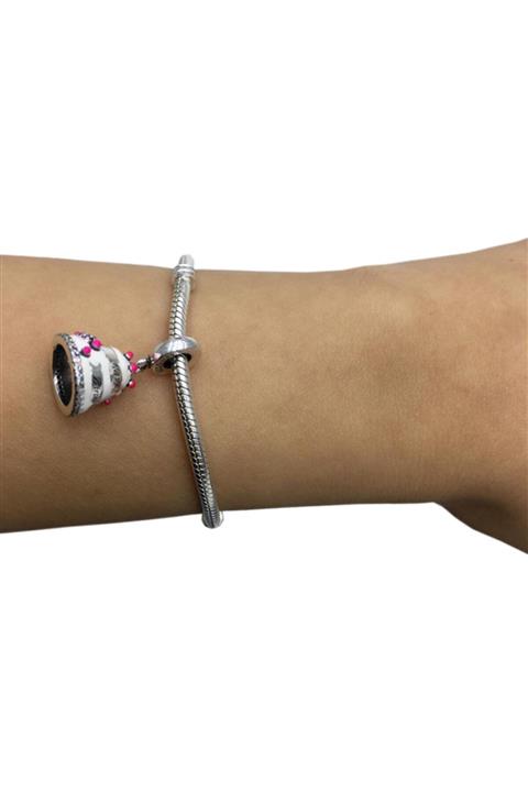 My Story Doğum Günü Pastası Sallantılı Gümüş Charm