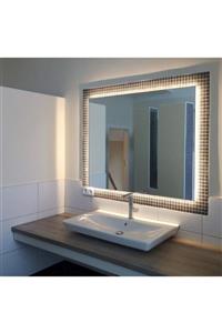 Toprak dekor 80*60 Kenar Bizote Günışığı Ledli Banyo Aynası Ledli Ayna