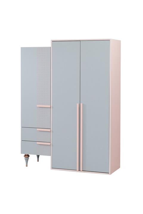 Setay Gardırop, Point Pembe Genç Odası, 3 Kapaklı Point Pembe Dolap