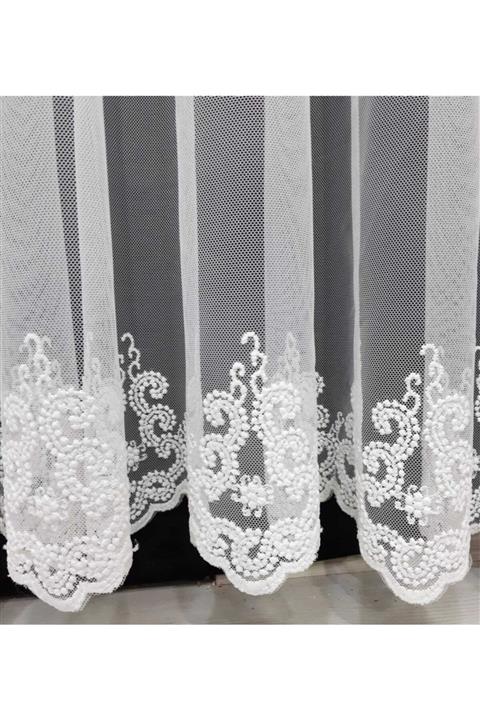 ISSA PERDE Issa Tül Perde Grek Etek Desenli Sık Pile 1 E 3